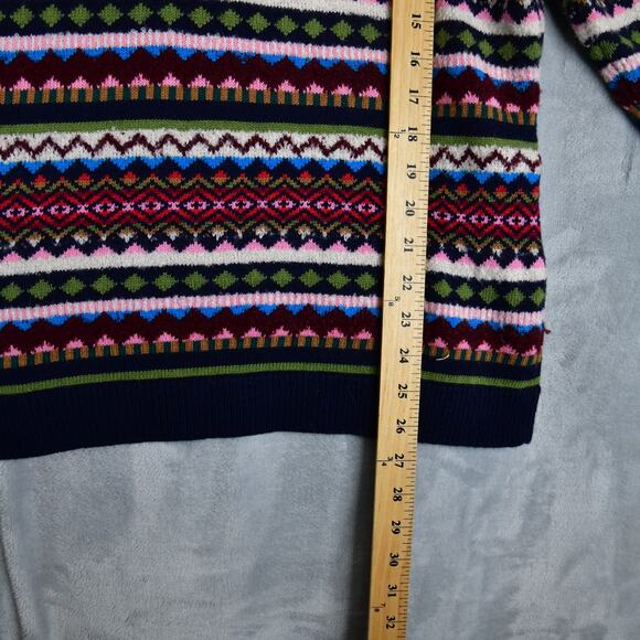 Talbots Sweater Womens Large Colorful Long Sleeve Cottage Core Holiday - Picture 8 of 9